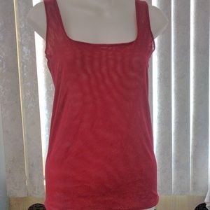 NEW LEGATE JEANS Red tank top Size IV ITALY